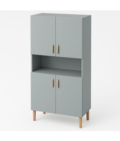 Regał z dwoma podwójnymi drzwiczkami