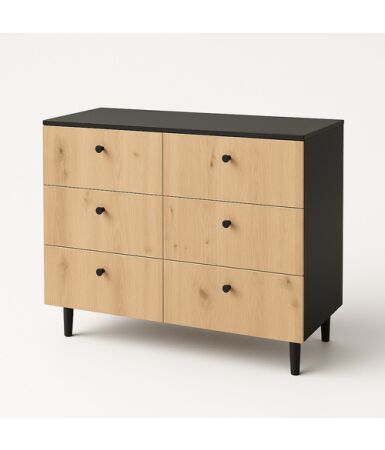 Komoda 2 segmenty z szufladami i drzwiami