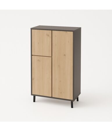 Dwudzielna szafa biurowa (z drążkiem lub z półkami) z pojedynczym i podwójnym frontem wpuszczanym