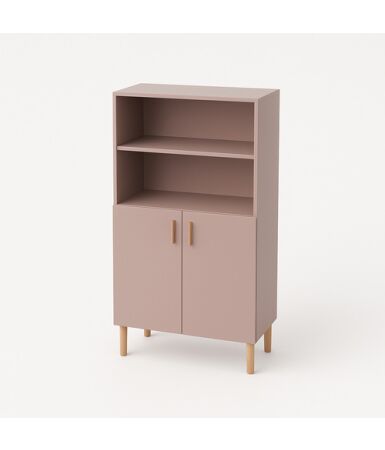 Regał z podwójnymi drzwiczkami na dole