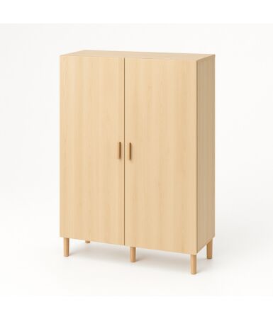 Dwudzielna szafa (na wieszaki, z półkami)