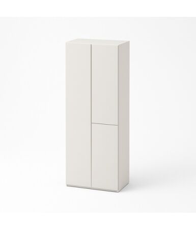 Dwudzielna szafa biurowa (z drążkiem lub z półkami) z pojedynczym i podwójnym frontem wpuszczanym