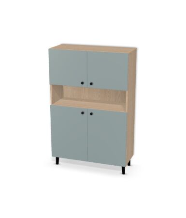 Regał z dwoma podwójnymi drzwiczkami