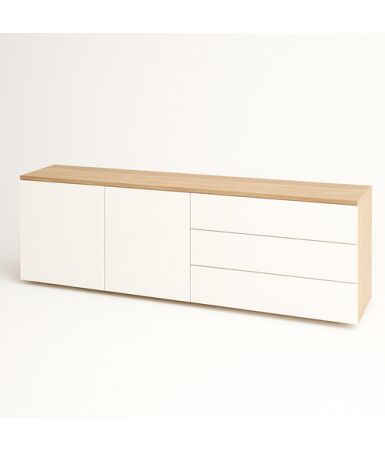 Komoda 2 segmenty z szufladami i drzwiami