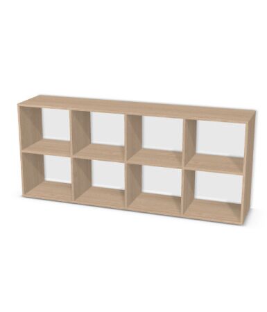 Regał z przegrodami i półkami: 4 x 5