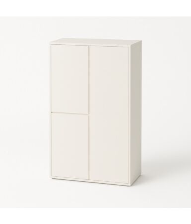 Dwudzielna szafa biurowa (z drążkiem lub z półkami) z pojedynczym i podwójnym frontem wpuszczanym