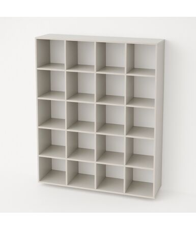 Regał z przegrodami i półkami: 4 x 5