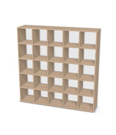 Regał z przegrodami i półkami: 4 x 5